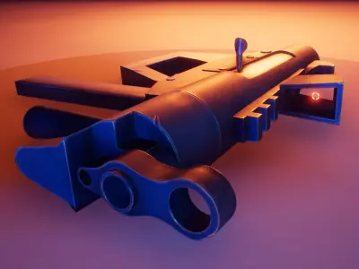 Stylized SMG Low-poly 3D model
