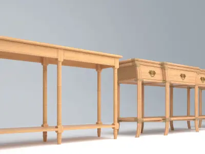 CONSOLE TABLE SET 3D model