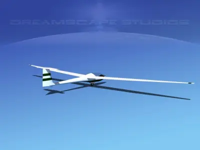Glaser Dirks DG200 15Mtr Sailplane V04 3D model