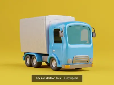 Stylized Cartoon Vehlices - Fully rigged 3D Model Pack