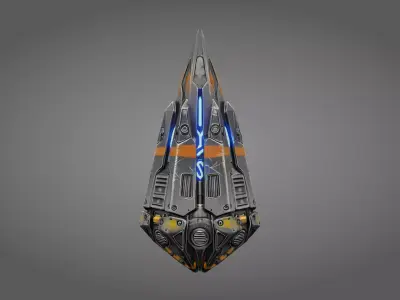 Sci-Fi Drop Pod Cargo Container 3D model