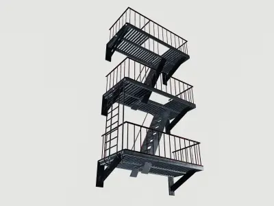 Emergency staircase 3D model