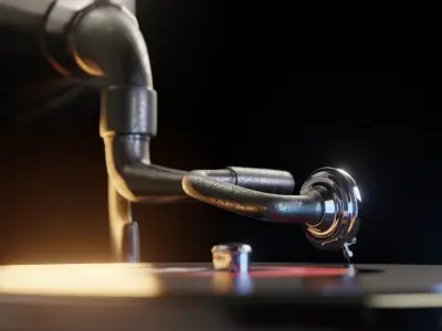 Gramophone Phonograph Low-poly 3D model