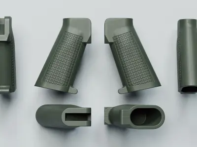 A3 Pistol Grip - Replica Low-poly 3D model