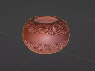 Inspire Terracotta Vase of Antique Modernity  3D print model