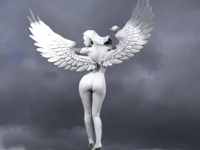 Four Elements Wind Sculpture Wings 1 3D model