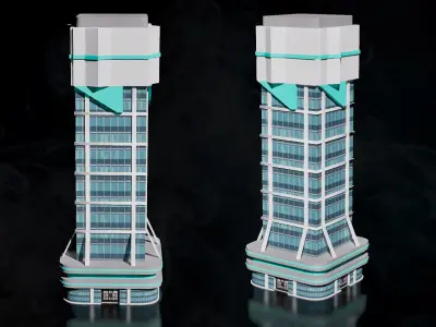 Modern Buildings Volume 1 Low-poly 3D model