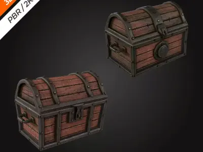 Chest Low-poly 3D model