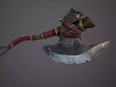 Stylized  Axe Game Ready Low-poly 3D model