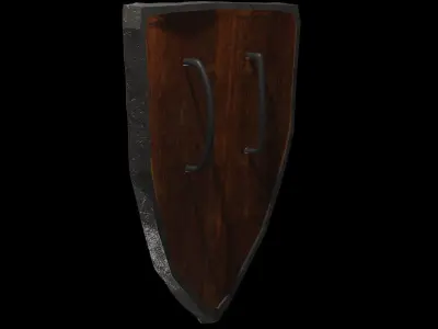 Shield Wooden Medieval Knight Adventurer Warrior 3D model