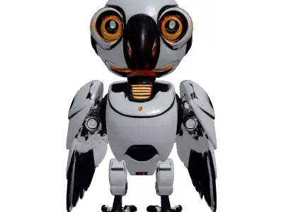 Robotic Owl Character Model 3D model