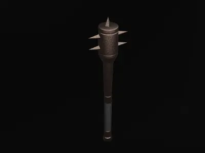 Battle mace - rust edition Low-poly 3D model