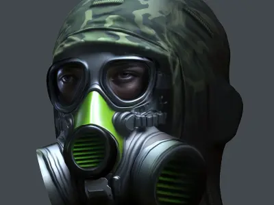 Helmet 3d model military combat Military Low-poly Low-poly 3D model 9
