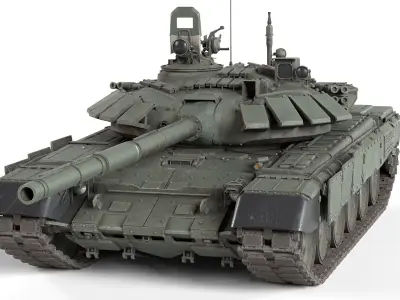 T 72 B3 Main Battle Tank Low-poly 3D model