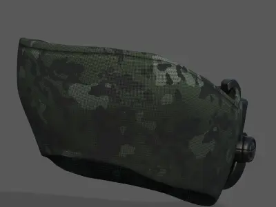 Gas mask helmet 3d model military combat fantasy  Low-poly 3D model