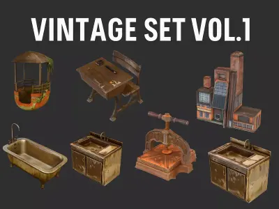 Vintage Set 3D Model Pack