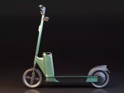 Electric scooter Low-poly 3D model by dimensionDazzle - Low-poly