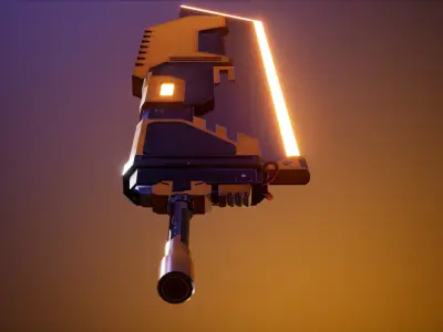Sci-Fi  Heavy Sword Low-poly 3D model