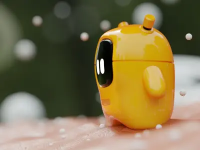 Cute Printable Robot Character 3D model