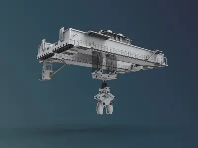 heavy overhead crane 3D model purchase