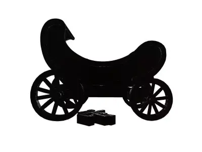 Wooden Cart 3D Printable Model 3D print model buy