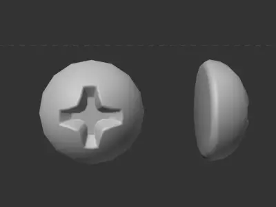 Screwhead Phillips Screw thing Free low-poly 3D model