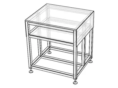 Steel Work Table WL67 3D model