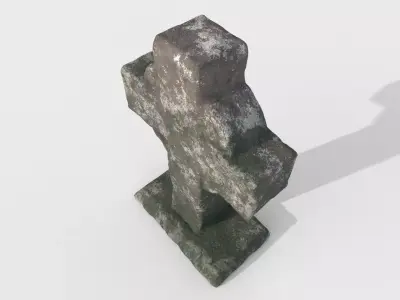 ancient stone tombstones 3D model