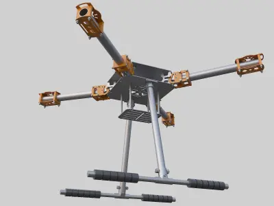 Four propeller drone 3D model