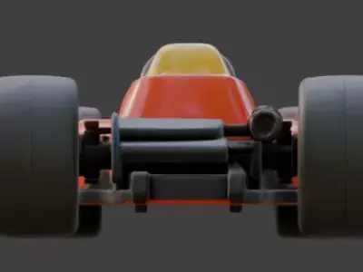 Stylized Racing Go-Kart 3D Low-poly 3D model