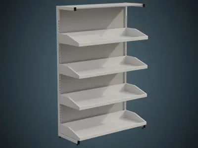 Medical Shelf 1A Low-poly 3D model