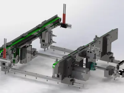 Variable pitch conveyor 3D model