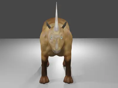 Elasmotherium unicorns are real Low-poly 3D model
