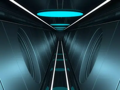 Sci Fi Tunnel 3D model 60