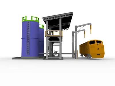 Cargo storage tank model 1 87 HO scale for railway diorama  3D print model