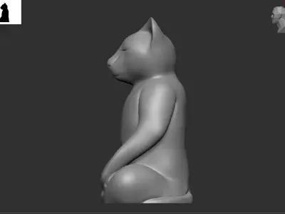 Yoga cat 3D print model