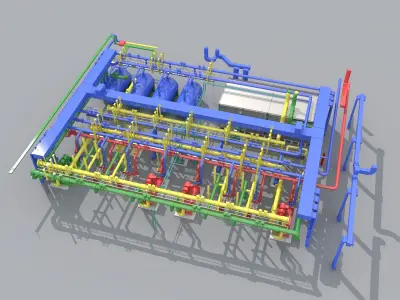 Industrial Boiler Room 3D model purchase
