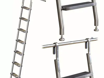 library stairs 3D model