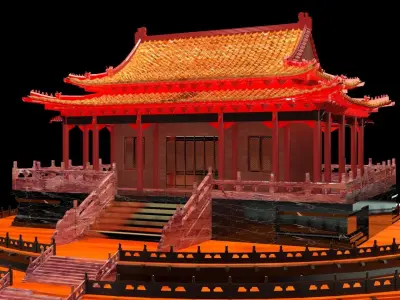 Chinese ancient palace  3D model purchase