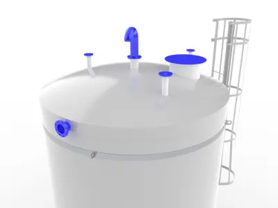 Estanque 50m3 frp 3D model