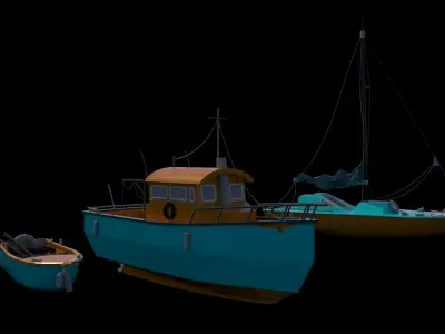 Motor Boats 3D model