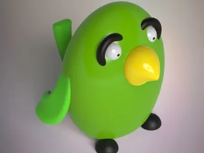 Cartoon bird 3D model get