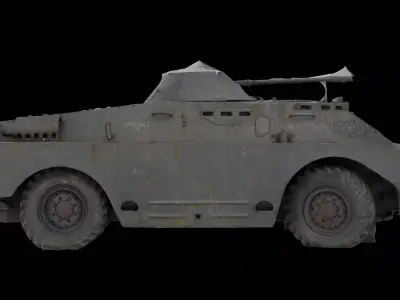 Soviet BRDM-2 Military Amphibious Armored Vehicle Photoscan 3D model