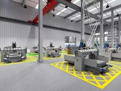 Factory - Production Workshop 3D model