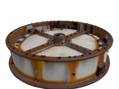 Rusty Heavy Duty Industrial Base 3D model