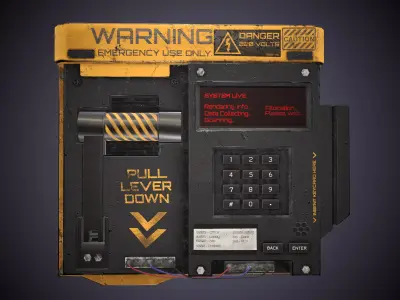 Emergency Panel Low-poly 3D model