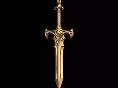 Sword Dagger Pendant 3D print model