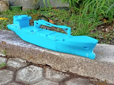 cargo ship miniature for RC 3D print model
