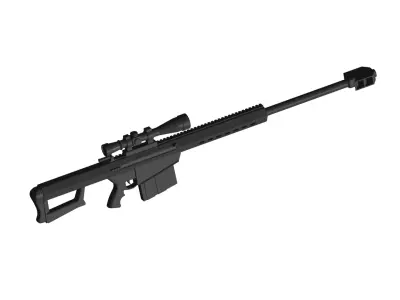 barret RIFLE 3D model purchase