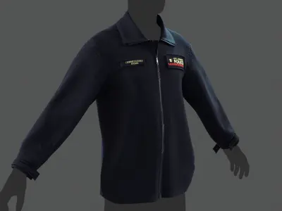 City of London Police Hi-Vis Fleece Uniform  Officer Jacket  Low-poly 3D model